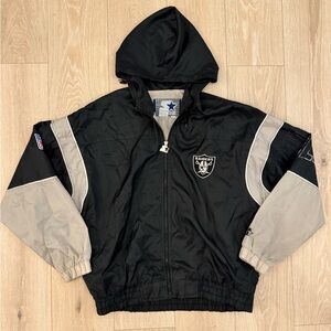 90s Starter Raiders Hooded Windbreaker – L‎ – Vintage NFL